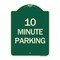 Signmission Designer Series 10 Minute Parking, Green & Tan Heavy-Gauge Aluminum Sign, 24" x 18", G-1824-24645 A-DES-G-1824-24645 - alternate 1
